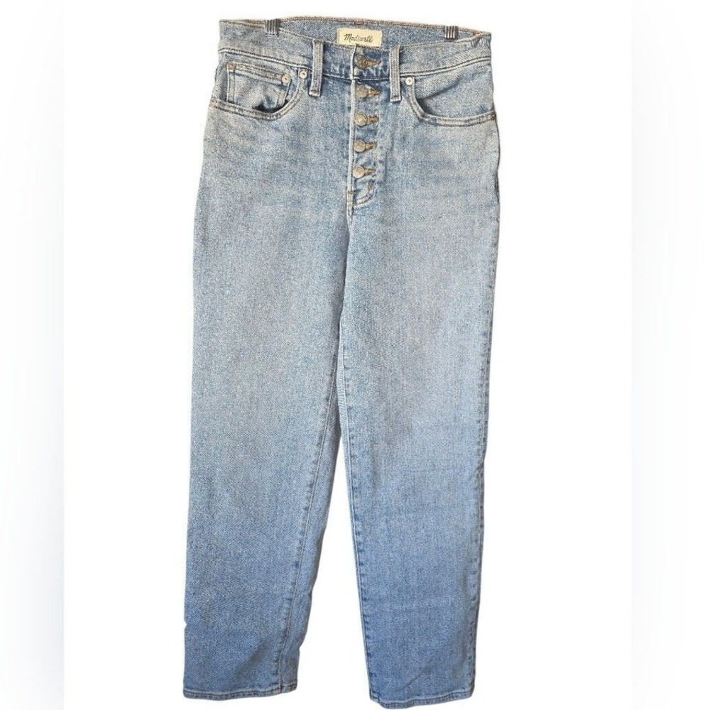 Madewell Light Blue Jeans Size 25 Button Fly Classic 5 Pocket Design 96%‎ Cotton